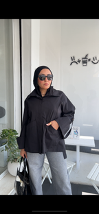 Black Shirt-jacket