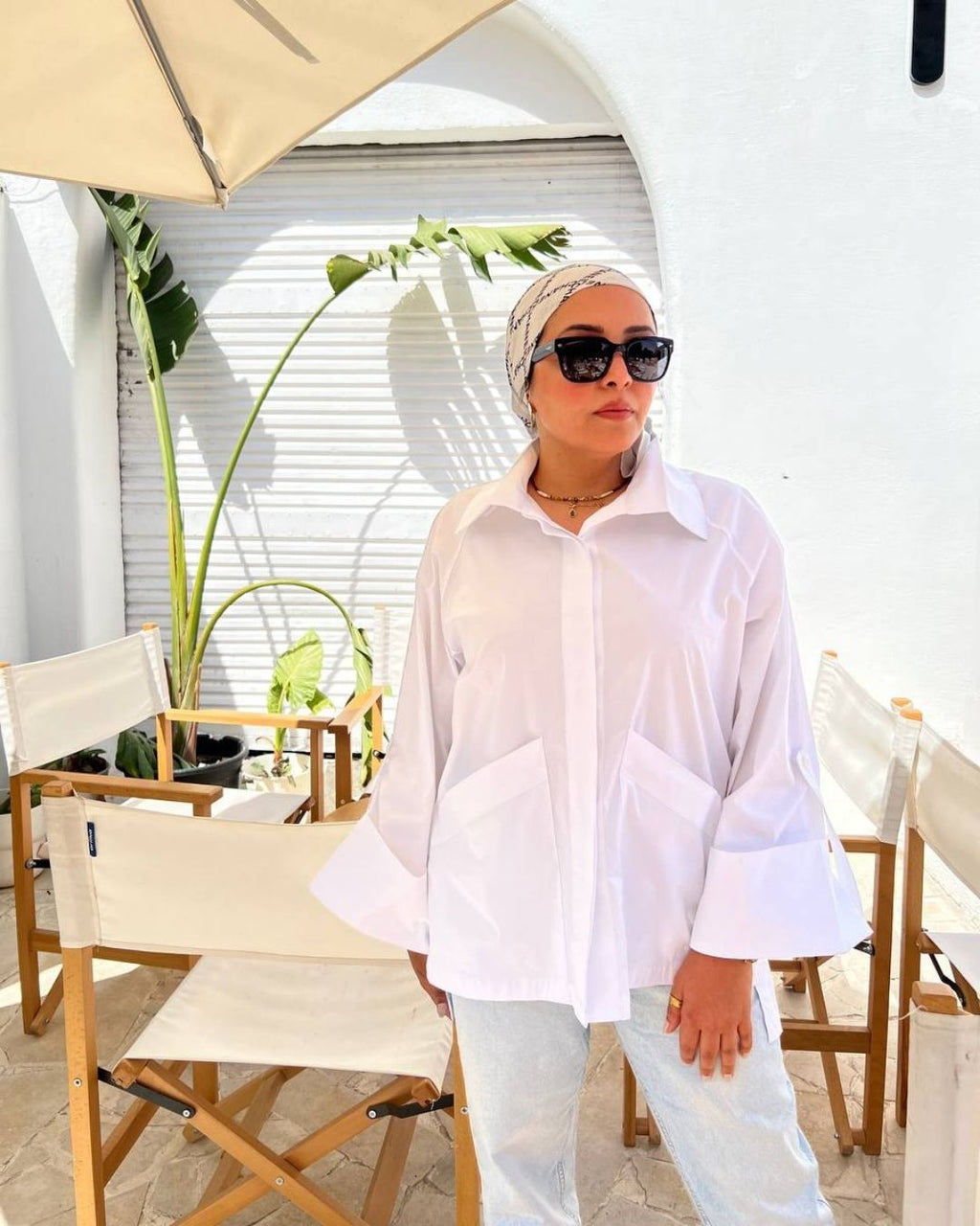 Shirt jacket (White)