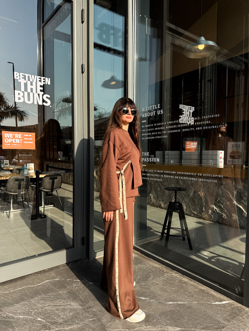 Shiny Ribbon Set | Brown Oversized