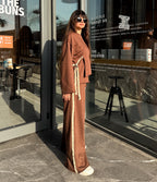 Shiny Ribbon Set | Brown Oversized