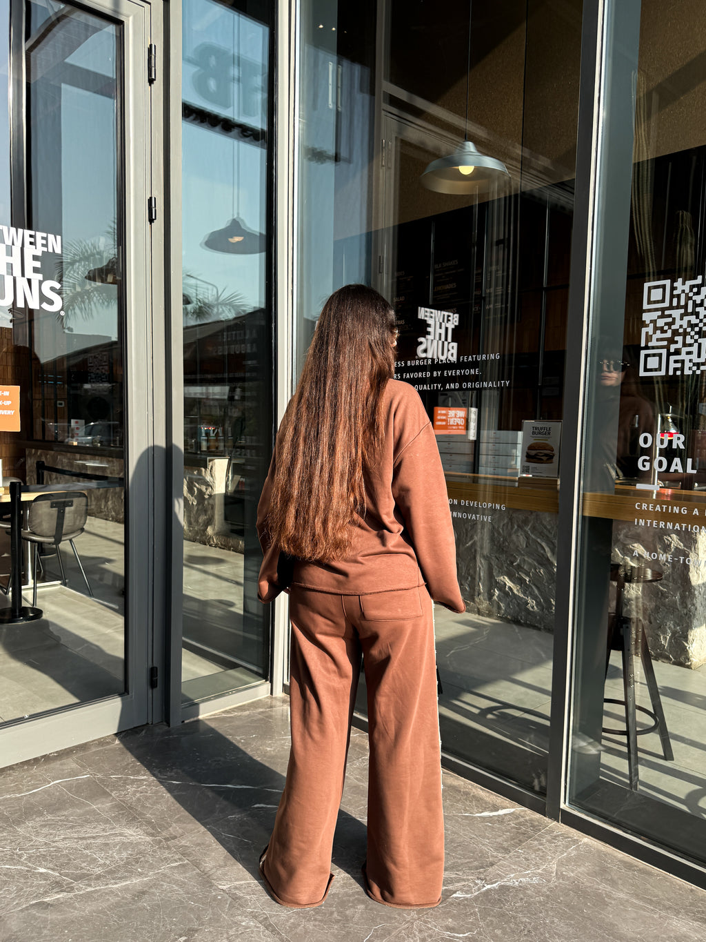 Shiny Ribbon Set | Brown Oversized