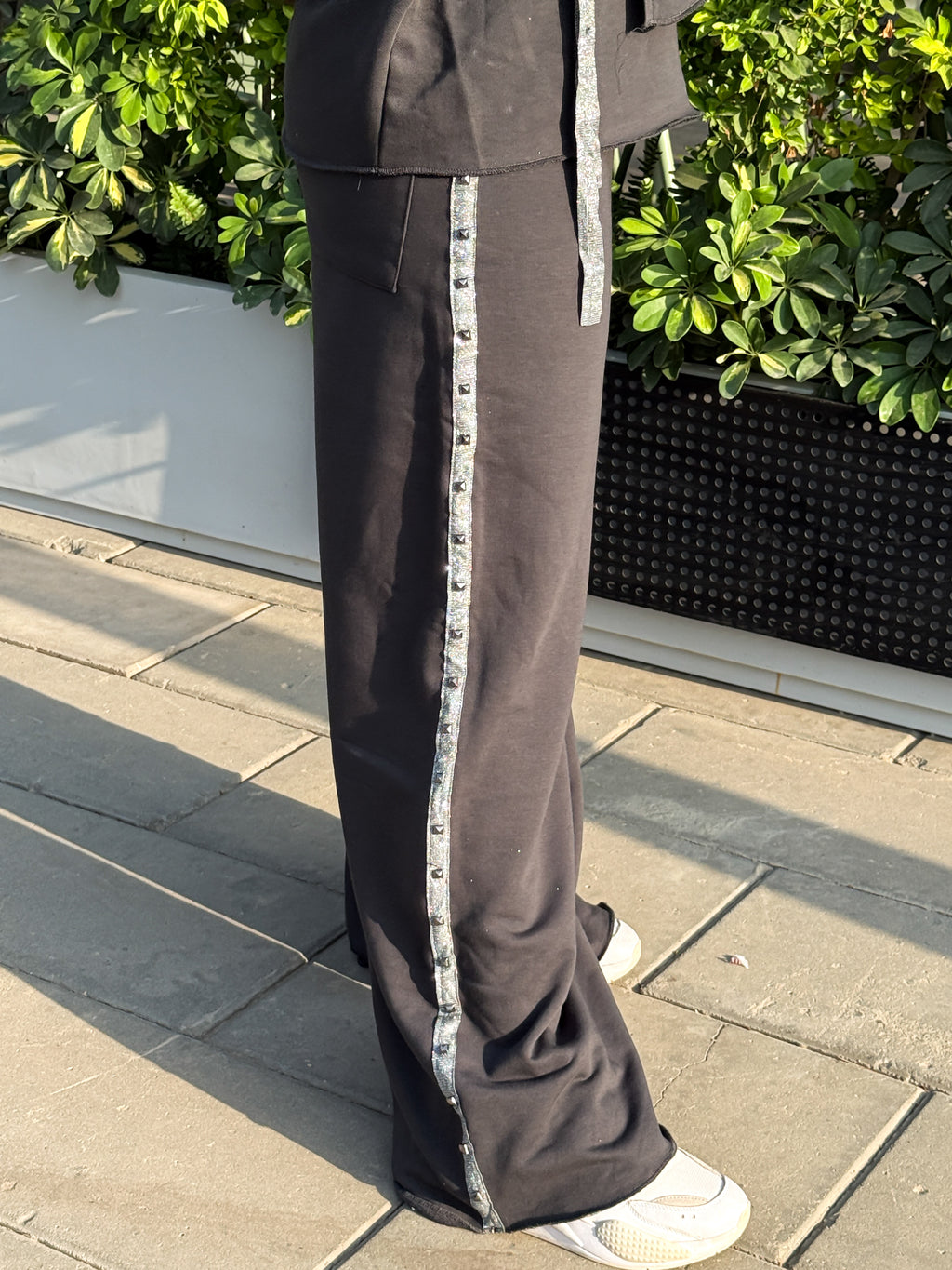 Shiny Ribbon Set | Iron gray  Oversized