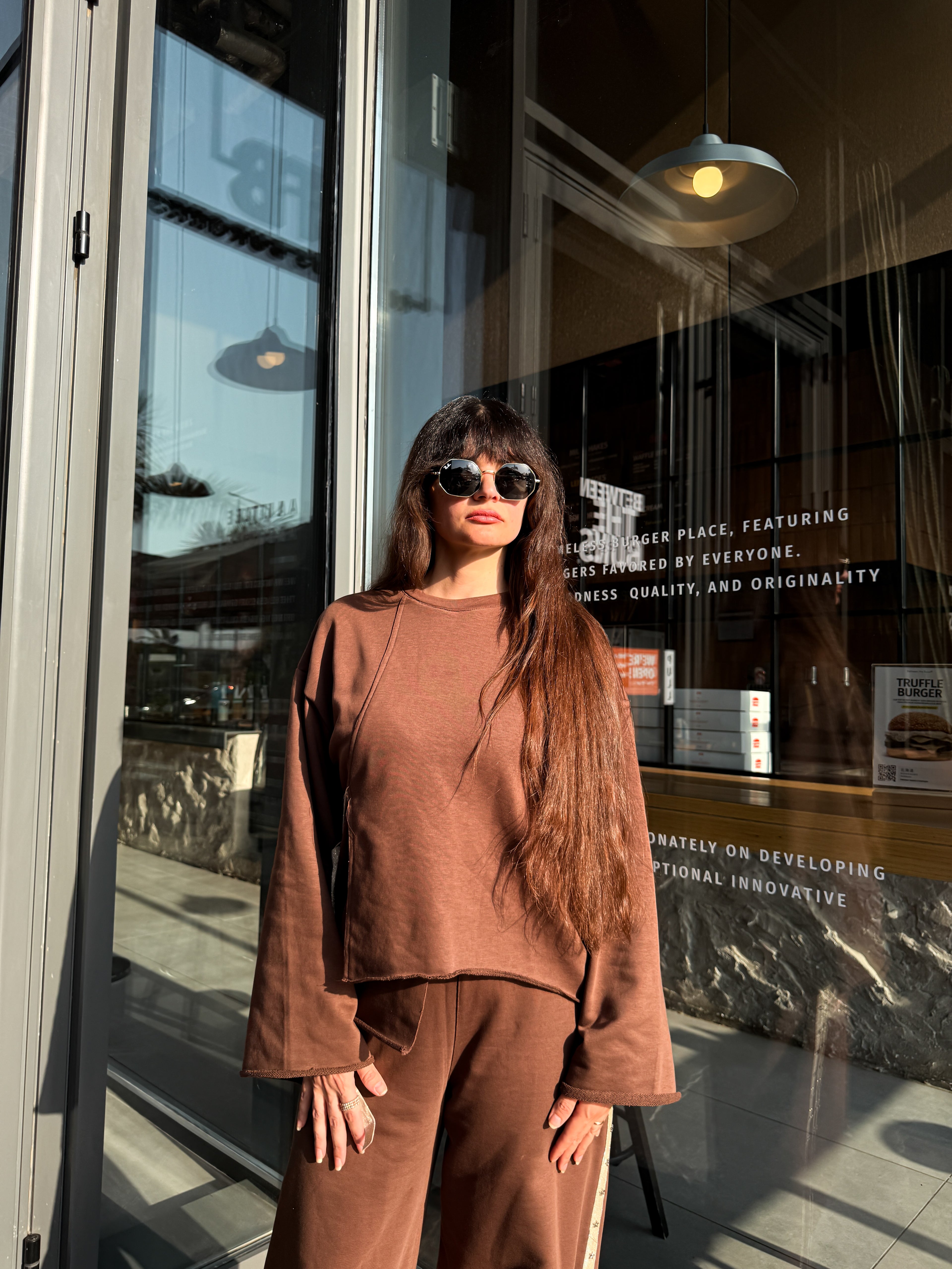 Shiny Ribbon Set | Brown Oversized