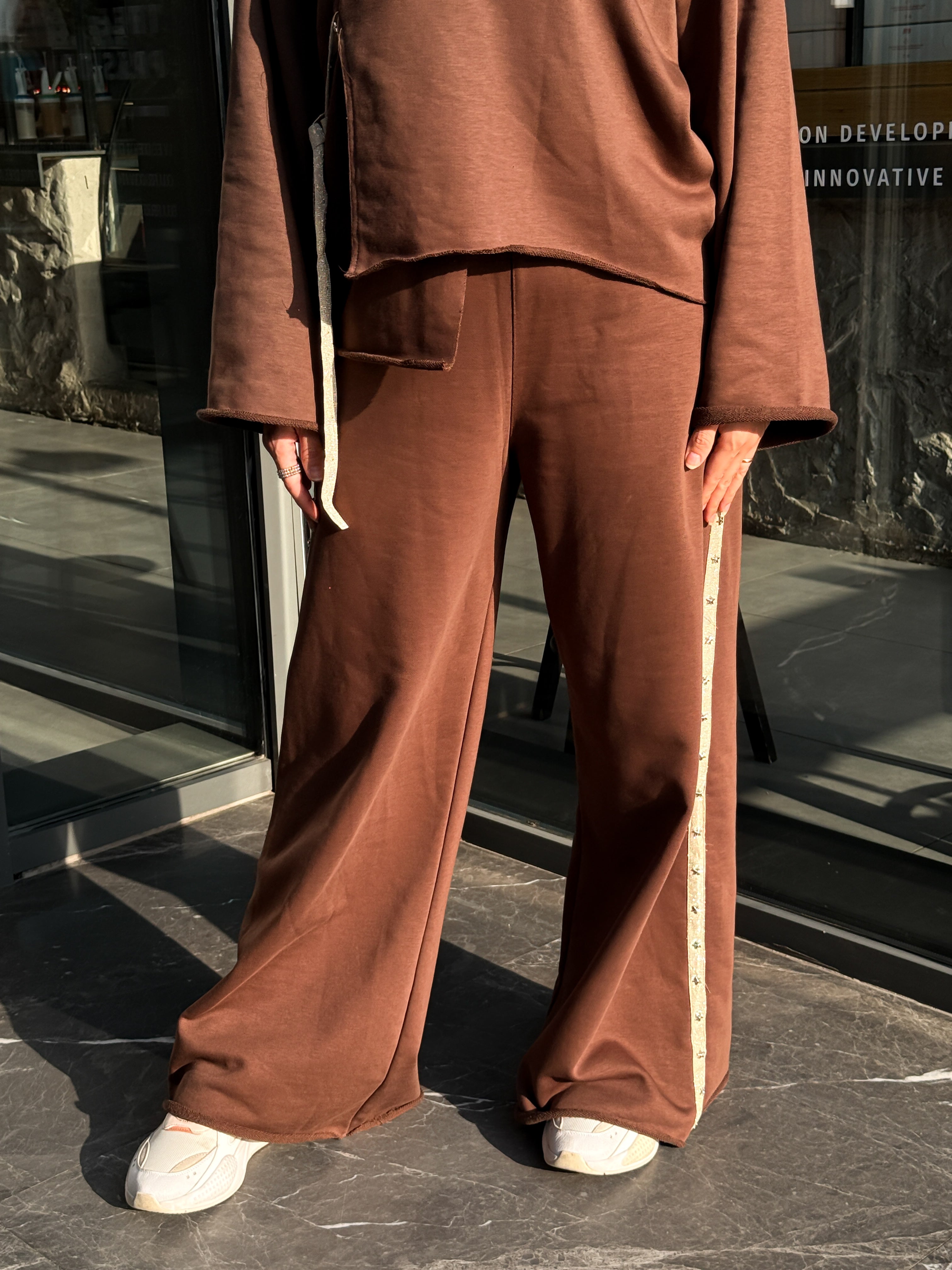 Shiny Ribbon Set | Brown Oversized