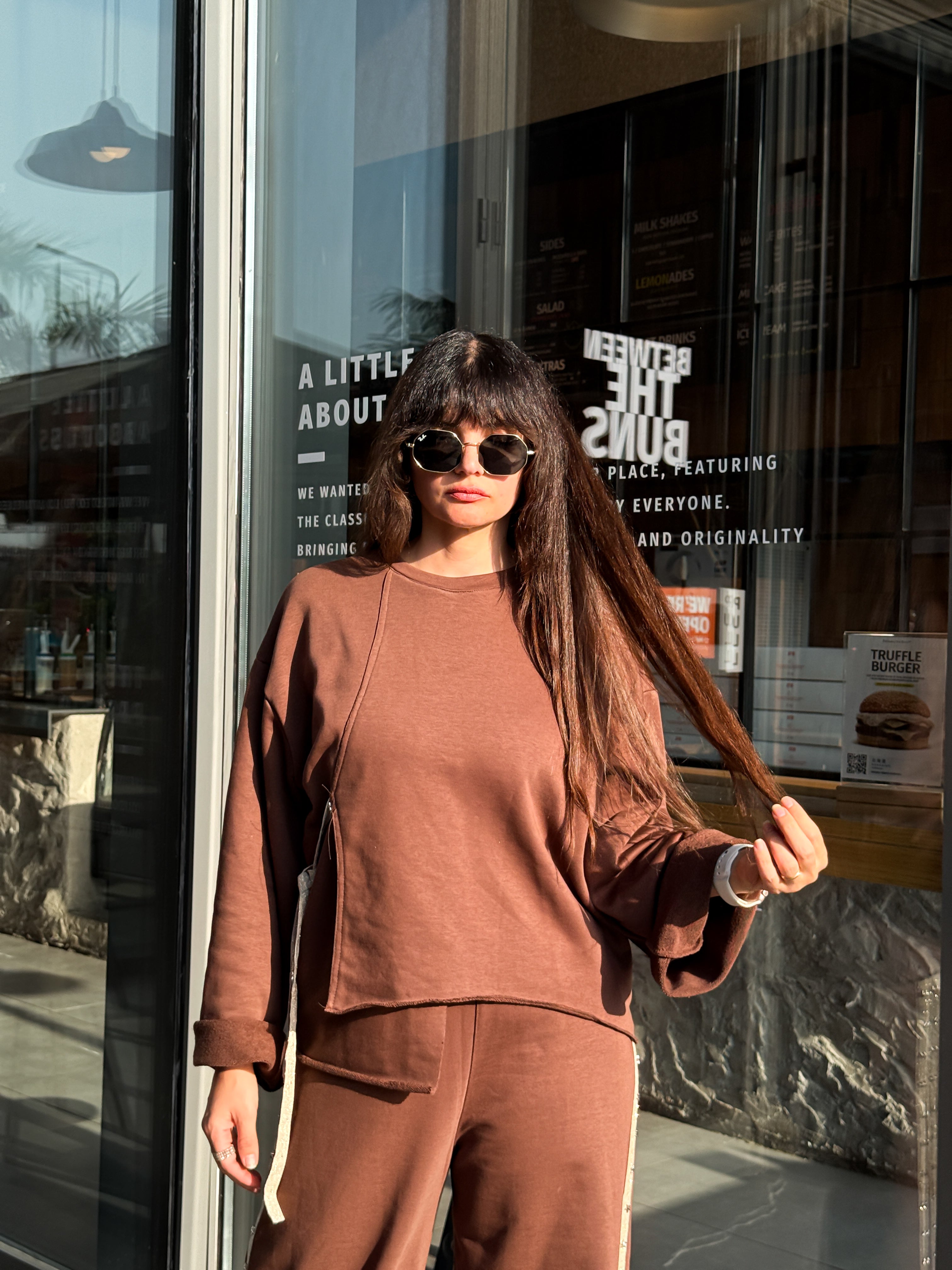 Shiny Ribbon Set | Brown Oversized